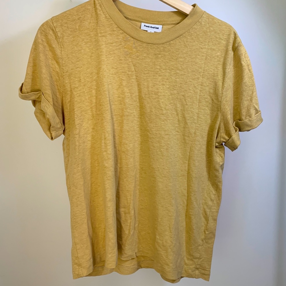 Frank + Oak hemp tee in yellow!